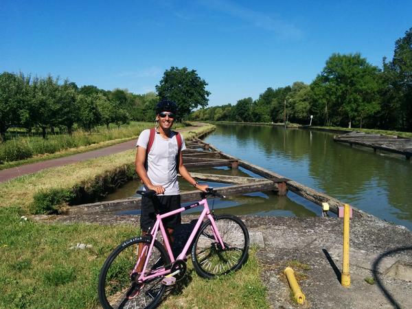 Marcus on a bike ride in Alsace