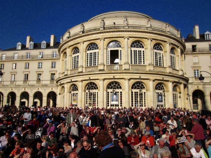 Rennes, open air concert during the summer